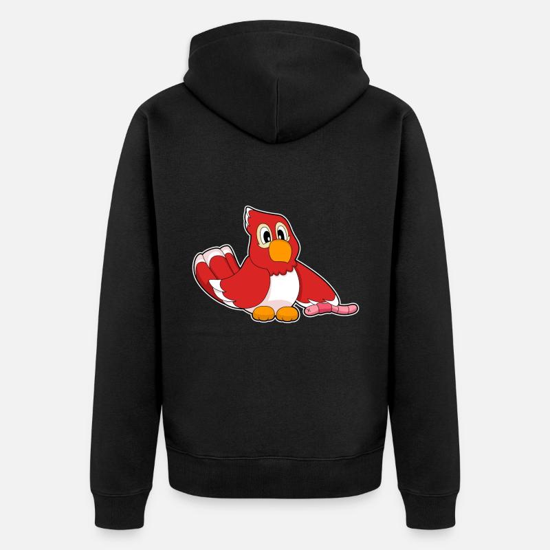 Ver perroquet - Veste à capuche bio Premium Unisexe - noir