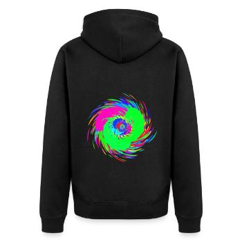 Color Splash 2 - Unisex Premium Organic Zip Hoodie - black - Back - Nico (187cm)