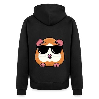Guinea Pig Graphic Guinea Pig Owner Pet Cavy Anima - Unisex Premium Bio Zip Hoodie - Schwarz - Hinten - Nico (187cm)