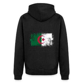 Algérie - Veste à capuche bio Premium Unisexe - noir - Dos - Nico (187cm)