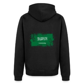 Arabie saoudite - Veste à capuche bio Premium Unisexe - noir - Dos - Nico (187cm)