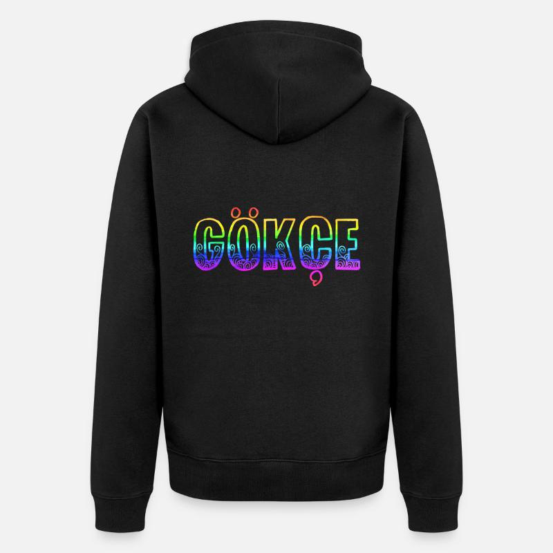 Gökçe RS Arc-en-ciel - Veste à capuche bio Premium Unisexe - noir