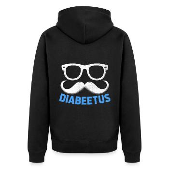 Diabeetus Sensibilisation au diabète Poils du visage Barbe - Veste à capuche bio Premium Unisexe - noir - Dos - Nico (187cm)