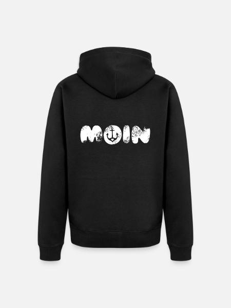 Moin - Unisex Premium Bio Zip Hoodie - Schwarz