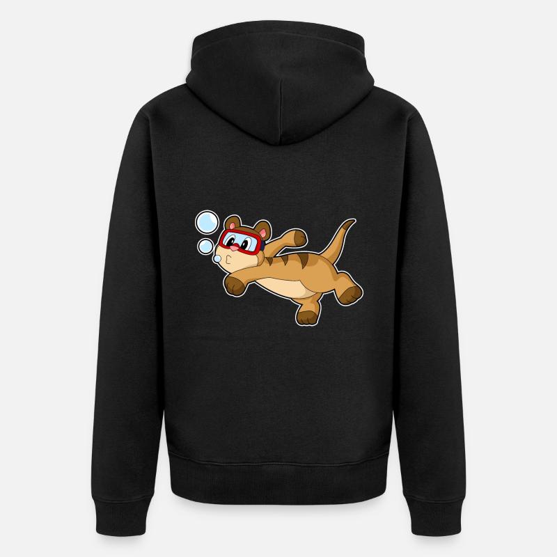 Lunettes de plongée suricates - Veste à capuche bio Premium Unisexe - noir