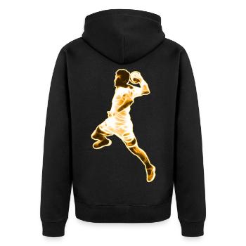 Handball Handballer - Design - Veste à capuche bio Premium Unisexe - noir - Dos - Nico (187cm)