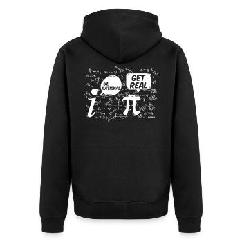 Soyez rationnel (e) Get Real T-Shirt Drôle Math Geek Pi Da - Veste à capuche bio Premium Unisexe - noir - Dos - Nico (187cm)