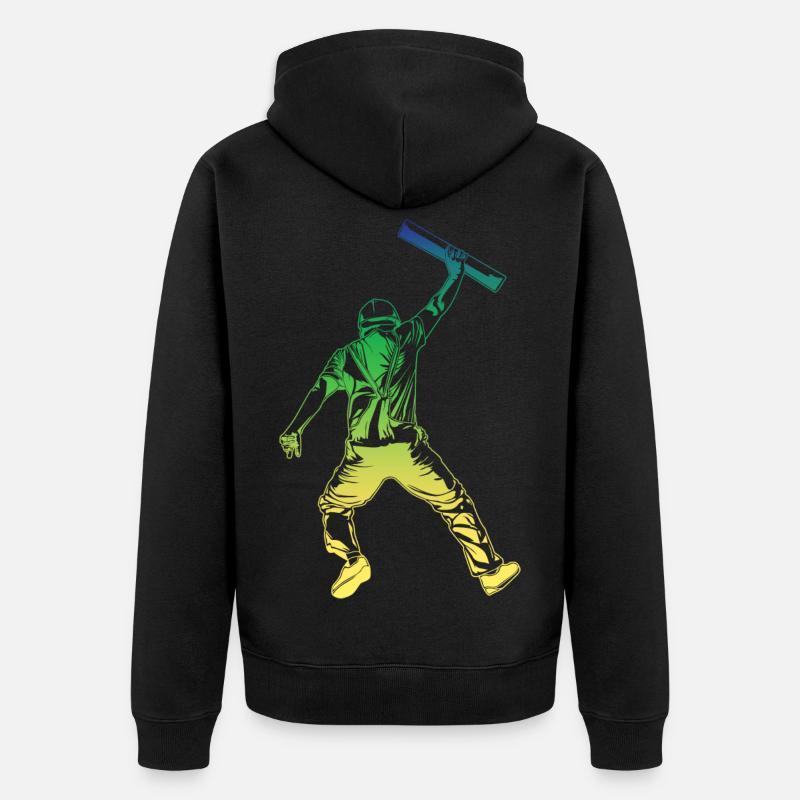 Style rétro d’architecte - Veste à capuche bio Premium Unisexe - noir