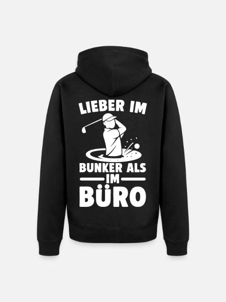 Mieux au bunker qu’au bureau - Veste à capuche bio Premium Unisexe - noir
