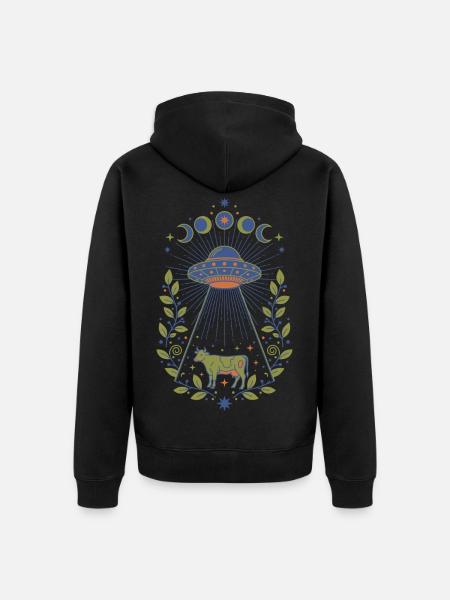 Spirituality Sacred Geometry Meditation Zen - Unisex Premium Organic Zip Hoodie - black