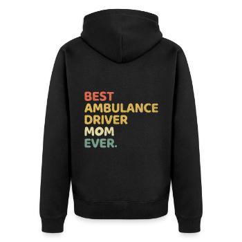 Meilleur ambulancier Maman Jamais EMS Paramedic Mothe - Veste à capuche bio Premium Unisexe - noir - Dos - Nico (187cm)