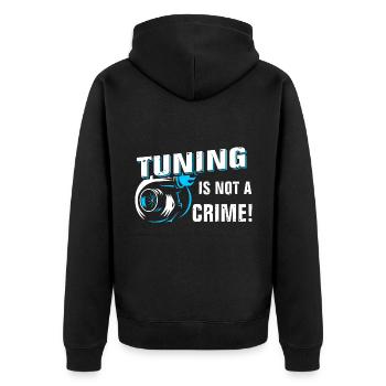 Car tuning is not a crime - Unisex Premium Organic Zip Hoodie - black - Back - Nico (187cm)
