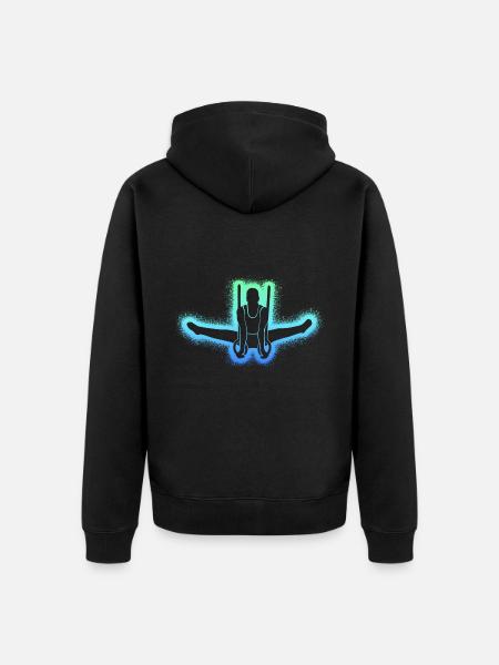 Gymnasts Gymnastics Ring Gymnastics Men Gymnastics Boys - Unisex Premium Organic Zip Hoodie - black