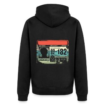 Rétro permis de conduire École de conduite examen Conducteurs - Veste à capuche bio Premium Unisexe - noir - Dos - Nico (187cm)