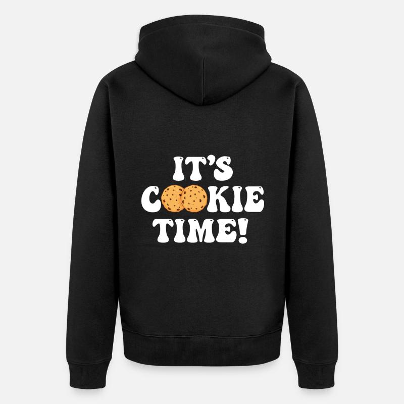 It's Cookie Time - Unisex Premium Organic Zip Hoodie - black
