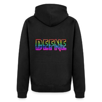 Defne RS Arc-en-ciel - Veste à capuche bio Premium Unisexe - noir - Dos - Nico (187cm)