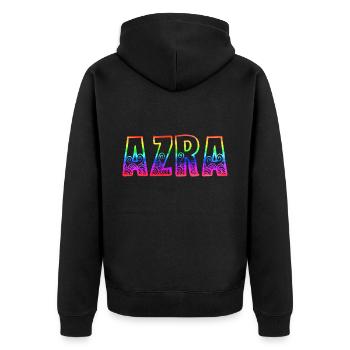 Azra RS Arc-en-ciel - Veste à capuche bio Premium Unisexe - noir - Dos - Nico (187cm)
