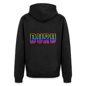 Duru RS Arc-en-ciel - Veste à capuche bio Premium Unisexe - noir - Dos - Nico (187cm)