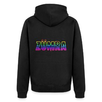 Zümra RS Arc-en-ciel - Veste à capuche bio Premium Unisexe - noir - Dos - Nico (187cm)