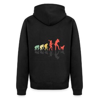 Dog Lover Photography Evolution Photographer Dogs - Unisex Premium Organic Zip Hoodie - black - Back - Nico (187cm)