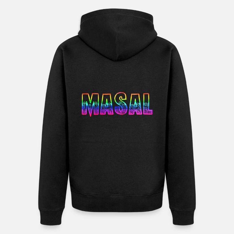 Masal RS Arc-en-ciel - Veste à capuche bio Premium Unisexe - noir