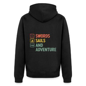 Épées Voiles Et Aventure Pirate Jeunesse Design - Veste à capuche bio Premium Unisexe - noir - Dos - Nico (187cm)