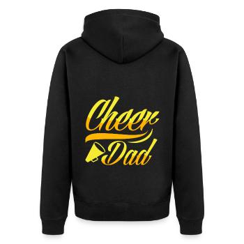 Cheer Dad Cheerleading Cheerleader Cheerdance Gymn - Unisex Premium Bio Zip Hoodie - Schwarz - Hinten - Nico (187cm)