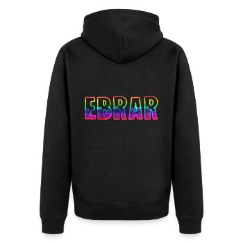 Ebrar RS Arc-en-ciel - Veste à capuche bio Premium Unisexe - noir - Dos - Nico (187cm)