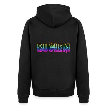 Buğlem RS Arc-en-ciel - Veste à capuche bio Premium Unisexe - noir - Dos - Nico (187cm)