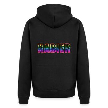 Xabier RS Arc-en-ciel - Veste à capuche bio Premium Unisexe - noir - Dos - Nico (187cm)