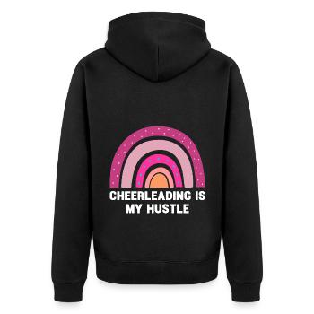 Cheerleading Is My Hustle Cheerleader Gymnast Chee - Unisex Premium Bio Zip Hoodie - Schwarz - Hinten - Nico (187cm)
