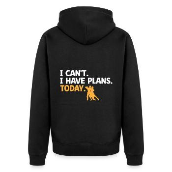 Ich kann Ich Habe Heute Pläne Für Tanzende Tänzerin - Unisex Premium Bio Zip Hoodie - Schwarz - Hinten - Nico (187cm)