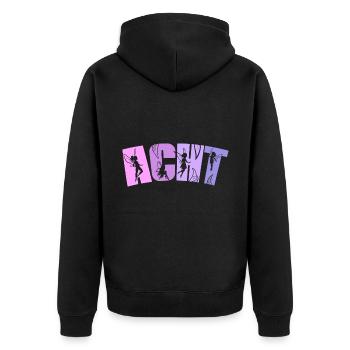 Feen Geburtstag 8 Jahre Mädchen Kleine Fee - Unisex Premium Bio Zip Hoodie - Schwarz - Hinten - Nico (187cm)