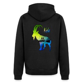 Kölner Dom Geißbock Hennes - Veste à capuche bio Premium Unisexe - noir - Dos - Nico (187cm)