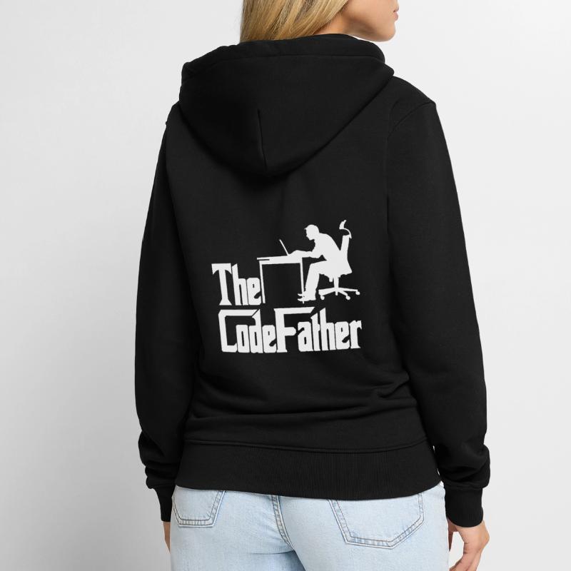 The Codefather Programmer Coder Developer Software Unisex Premium Bio Zip Hoodie