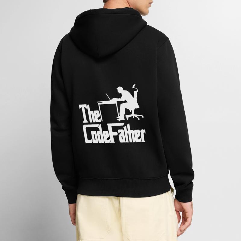 The Codefather Programmer Coder Developer Software Unisex Premium Bio Zip Hoodie