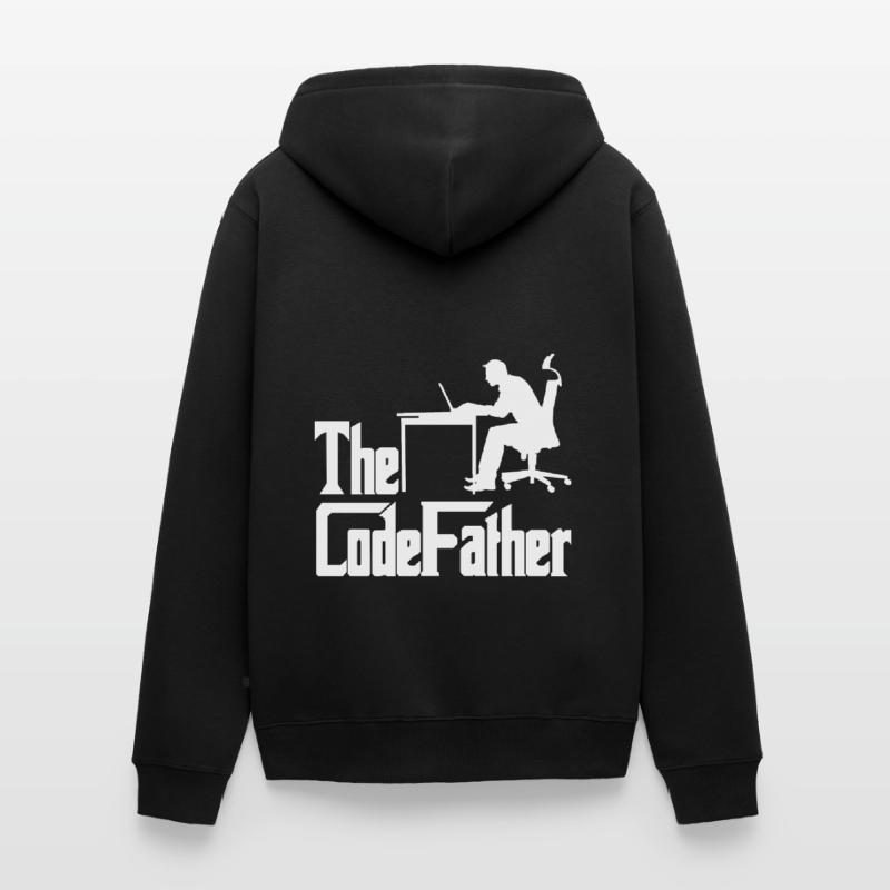 The Codefather Programmer Coder Developer Software Unisex Premium Bio Zip Hoodie