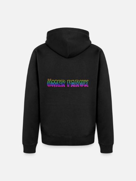 Ömer Faruk RS Rainbow - Unisex Premium Organic Zip Hoodie - black