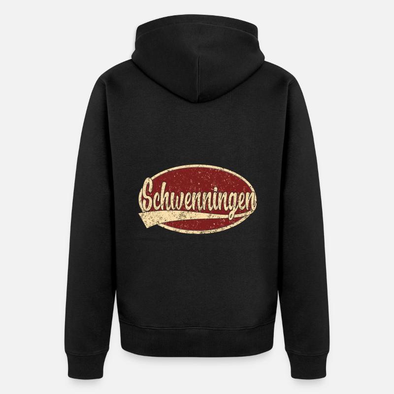 Schwenningen design rétro - Veste à capuche bio Premium Unisexe - noir