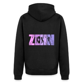 Feen 10. Geburtstag Mädchen 10 Jahre Kleine Fee - Unisex Premium Bio Zip Hoodie - Schwarz - Hinten - Nico (187cm)