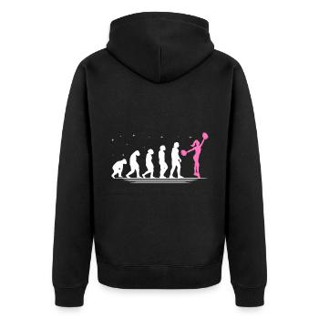 Cheerleading Coach Cheer Coach Cheerleader Cheer T - Unisex Premium Bio Zip Hoodie - Schwarz - Hinten - Nico (187cm)