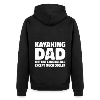 Kayaking Dad Just Like A Normal Dad Except Much Co - Unisex Premium Bio Zip Hoodie - Schwarz - Hinten - Nico (187cm)