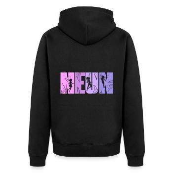 Feen 9. Geburtstag Mädchen 9 Jahre alt Kleine Fee - Unisex Premium Bio Zip Hoodie - Schwarz - Hinten - Nico (187cm)