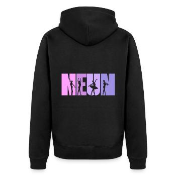 9. Geburtstag Mädchen 9 Jahre alt Ballet Ballerina - Unisex Premium Bio Zip Hoodie - Schwarz - Hinten - Nico (187cm)