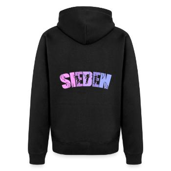 Feen Geburtstag 7 Jahre Mädchen Kleine Fee - Unisex Premium Bio Zip Hoodie - Schwarz - Hinten - Nico (187cm)