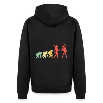 Evolution Dancing For Dancing Dancer Choreography - Unisex Premium Organic Zip Hoodie - black - Back - Nico (187cm)