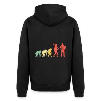 Evolution Accordion Instrument Accordionist Musici - Unisex Premium Organic Zip Hoodie - black - Back - Nico (187cm)