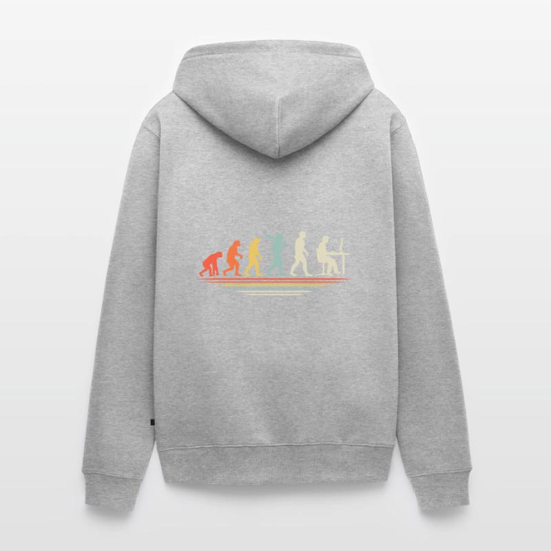 Kaffee-Codierung Evolution Programmierer Entwickler Nerd Coffe Unisex Premium Bio Zip Hoodie