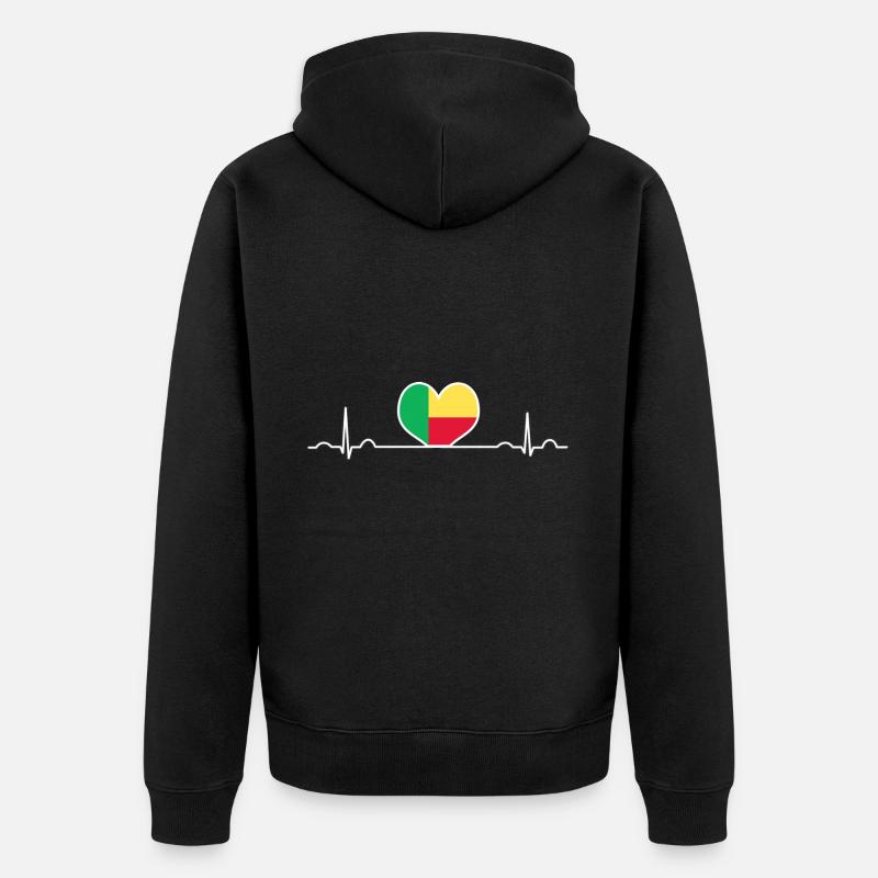 Bénin - Veste à capuche bio Premium Unisexe - noir