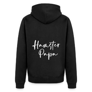 Hamster Papa Animal Lover Pet Owner Rodents Hamste - Unisex Premium Bio Zip Hoodie - Schwarz - Hinten - Nico (187cm)
